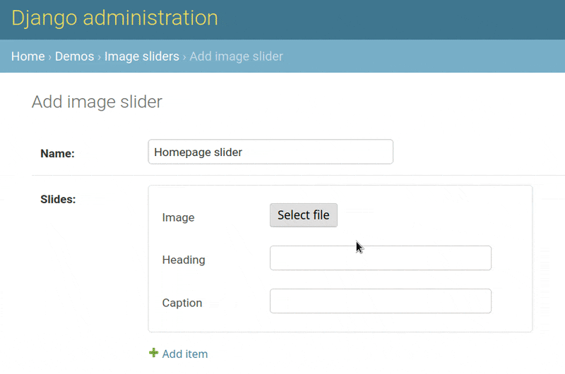 Animated screenshot of file upload